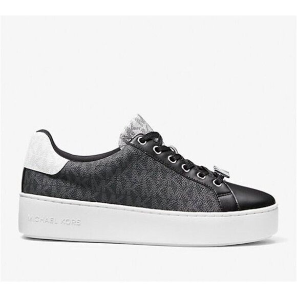 Michael Kors Sneakers Shoes Women's Size 11 Poppy Color Block Logo Round Toe - Picture 3 of 6